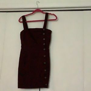 Forever 21 Button Down Overall Mini Dress